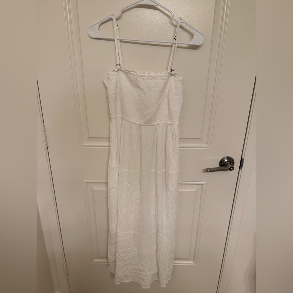 Hollister Cream Smocked Dress